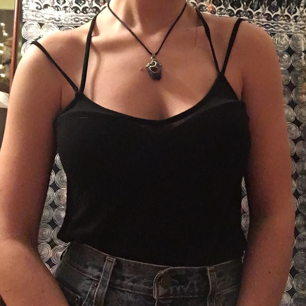 Black tank top